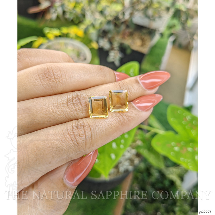 7.74 Ct.Tw. Citrine Pair from Brazil