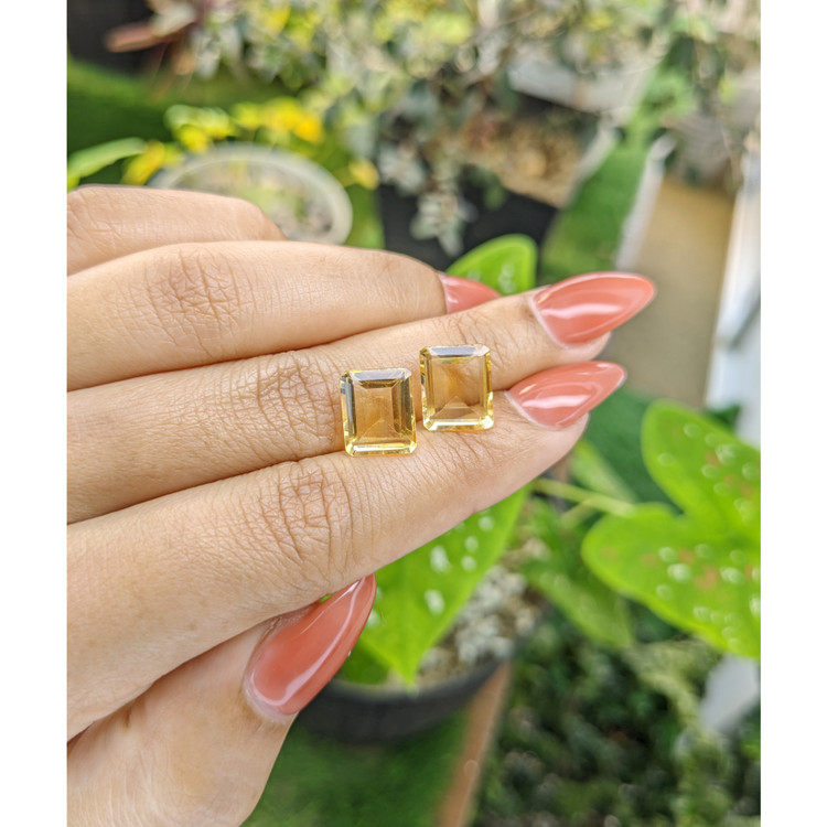 7.74 Ct.Tw. Citrine Pair from Brazil