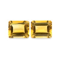 7.69 Ct.Tw.Total Carat Weight Citrine Pair from Brazil Video