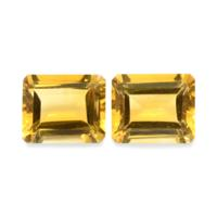 7.69 Ct.Tw.Total Carat Weight Citrine Pair from Brazil Video