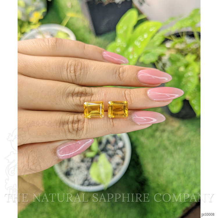 7.69 Ct.Tw. Citrine Pair from Brazil