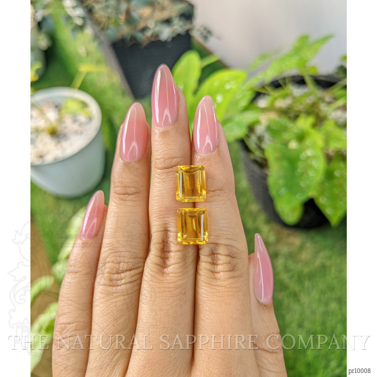 7.69 Ct.Tw. Citrine Pair from Brazil