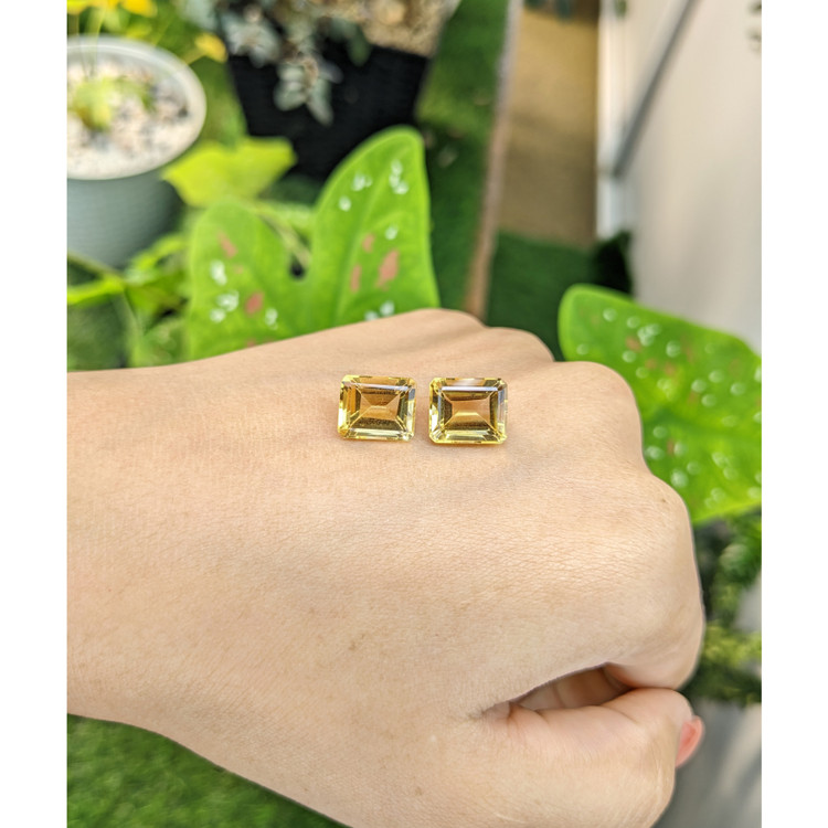 8.65 Ct.Tw. Citrine Pair from Brazil