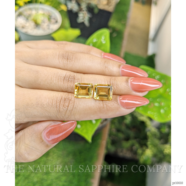 8.65 Ct.Tw. Citrine Pair from Brazil