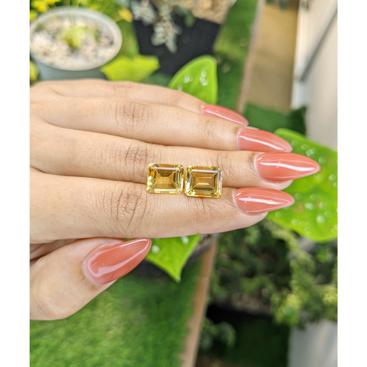 8.65 Ct.Tw. Citrine Pair from Brazil