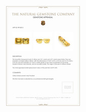 9.58 Ct.Tw.Total Carat Weight Citrine Pair from Brazil Appraisal