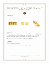 9.58 Ct.Tw.Total Carat Weight Citrine Pair from Brazil Appraisal