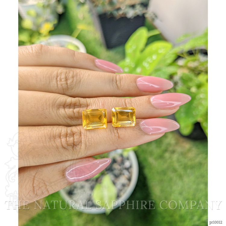9.58 Ct.Tw. Citrine Pair from Brazil