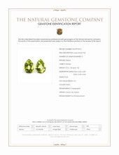 2.60 Ct.Tw.Total Carat Weight Green Peridot Pair from Ceylon (Sri Lanka) Scan Report