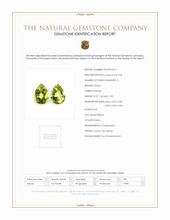 2.60 Ct.Tw.Total Carat Weight Peridot Pair from Ceylon (Sri Lanka) Scan Report