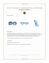 2.16 Ct.Tw.Total Carat Weight Sky Blue Topaz Pair from Ceylon (Sri Lanka) Appraisal