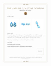 1.66 Ct.Tw.Total Carat Weight Sky Blue Topaz Pair from Ceylon (Sri Lanka) Appraisal