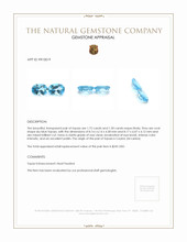 3.22 Ct.Tw.Total Carat Weight Sky Blue Topaz Pair from Ceylon (Sri Lanka) Appraisal