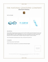 1.80 Ct.Tw.Total Carat Weight Sky Blue Topaz Pair from Ceylon (Sri Lanka) Appraisal