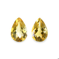 7.72 Ct.Tw.Total Carat Weight Citrine Pair from Brazil Video