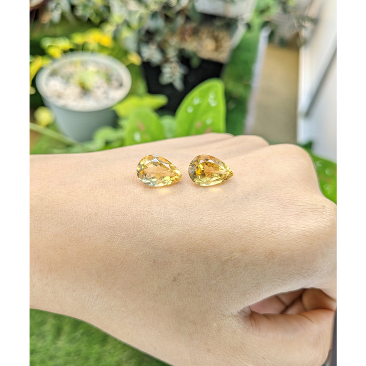 7.72 Ct.Tw. Citrine Pair from Brazil