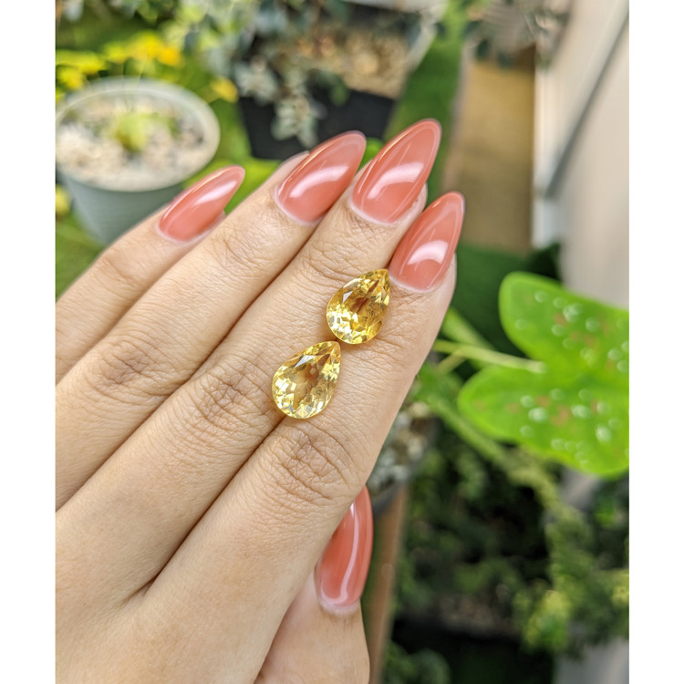 7.72 Ct.Tw. Citrine Pair from Brazil