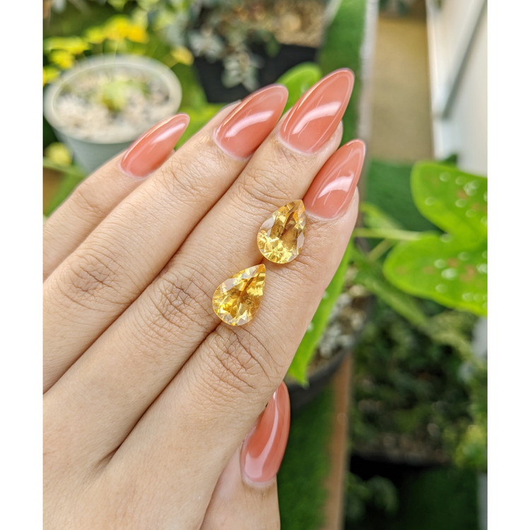 6.54 Ct.Tw. Citrine Pair from Brazil