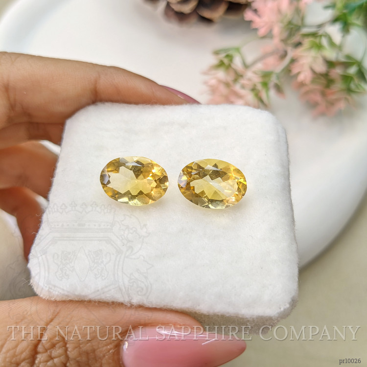 9.44 Ct.Tw. Citrine Pair from Brazil