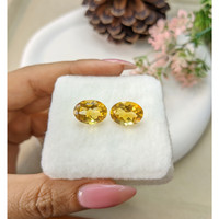 10.40 Ct.Tw.Total Carat Weight Citrine Pair from Brazil Life Style