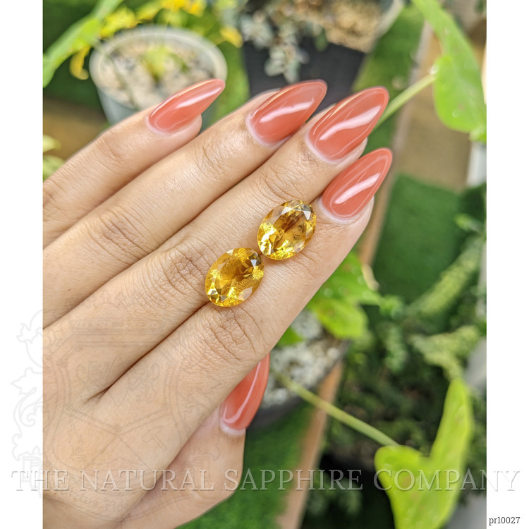 10.40 Ct.Tw. Citrine Pair from Brazil