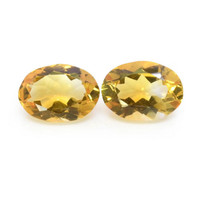9.52 Ct.Tw.Total Carat Weight Citrine Pair from Brazil Video
