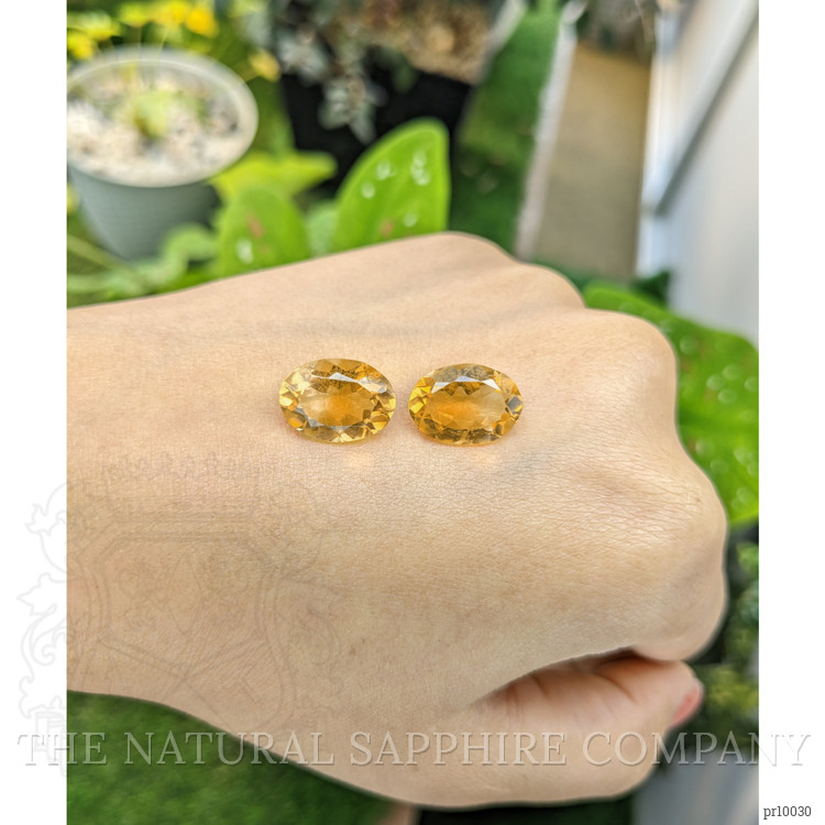 9.52 Ct.Tw. Citrine Pair from Brazil