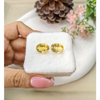 10.09 Ct.Tw.Total Carat Weight Citrine Pair from Brazil Life Style