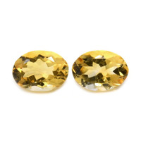 9.89 Ct.Tw.Total Carat Weight Citrine Pair from Brazil Video