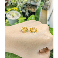 9.28 Ct.Tw.Total Carat Weight Citrine Pair from Brazil Life Style