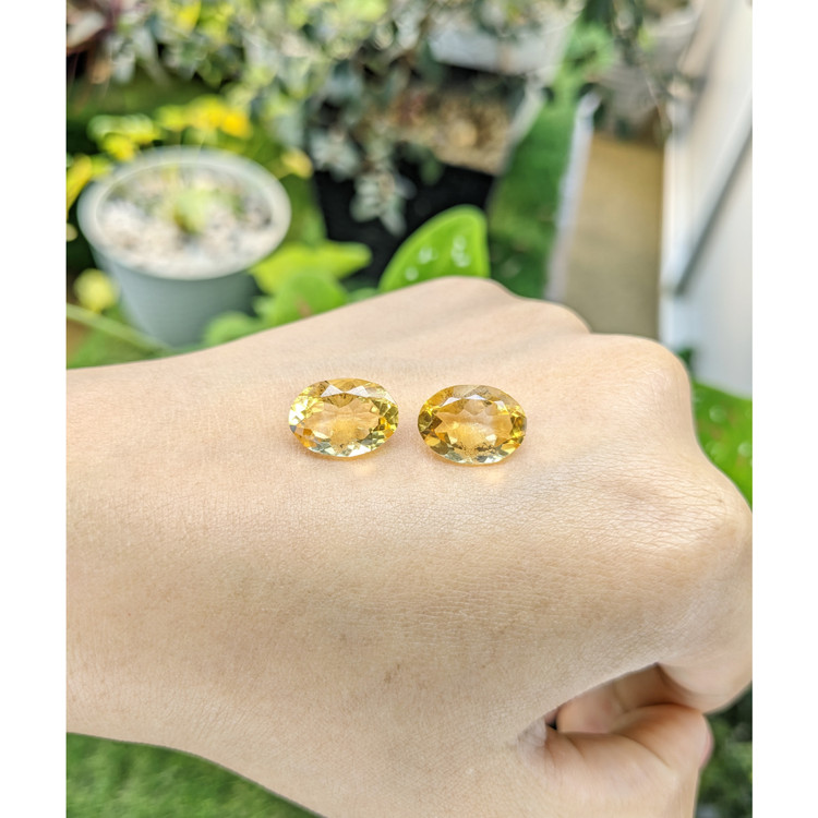9.28 Ct.Tw. Citrine Pair from Brazil