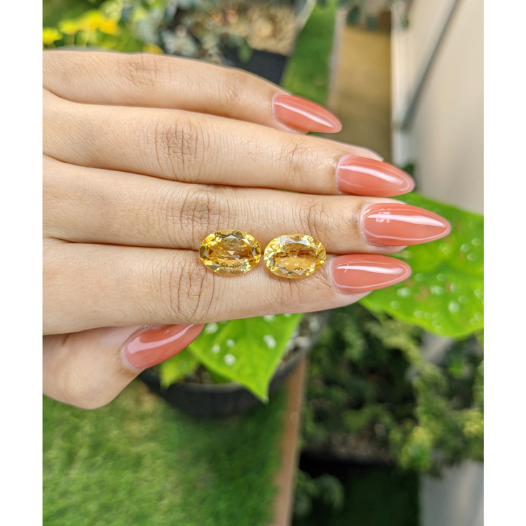 9.28 Ct.Tw. Citrine Pair from Brazil