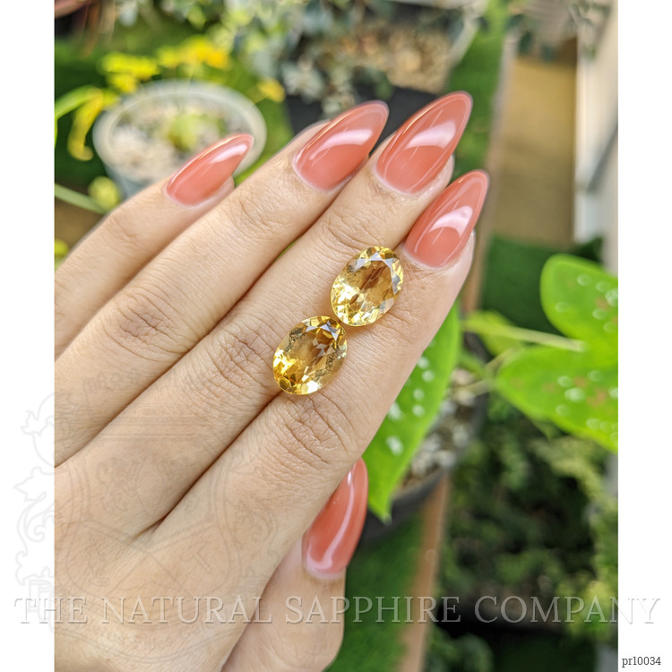 9.28 Ct.Tw. Citrine Pair from Brazil