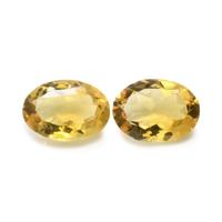 9.52 Ct.Tw.Total Carat Weight Citrine Pair from Brazil Video
