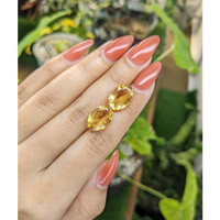 9.52 Ct.Tw.Total Carat Weight Citrine Pair from Brazil Life Style