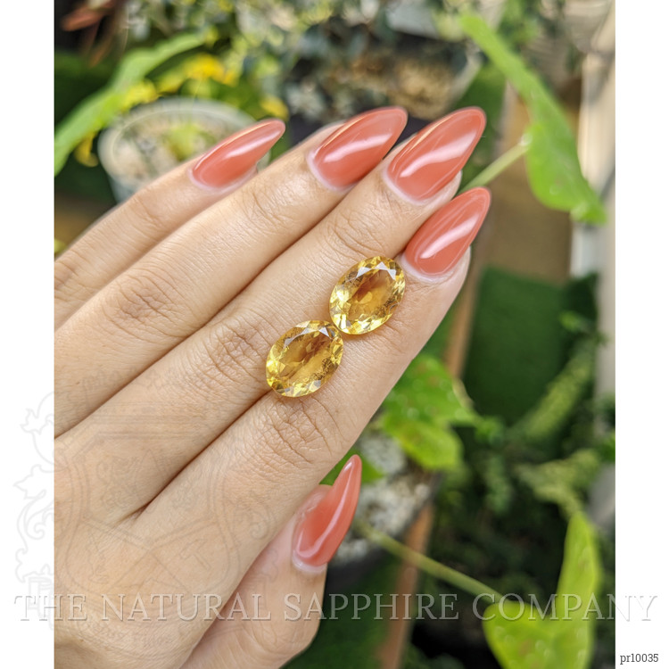 9.52 Ct.Tw. Citrine Pair from Brazil