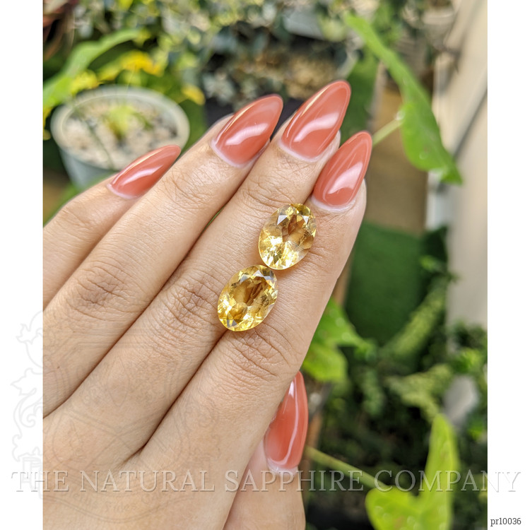 10.57 Ct.Tw. Citrine Pair from Brazil