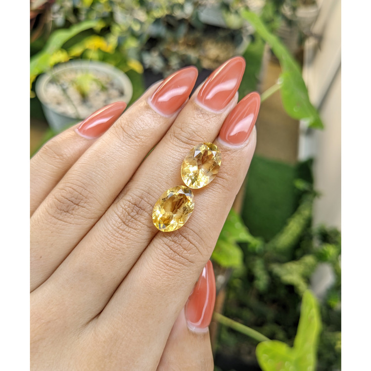 10.57 Ct.Tw. Citrine Pair from Brazil