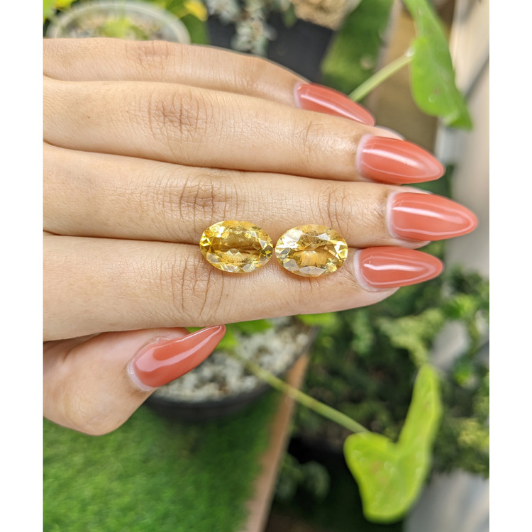 10.57 Ct.Tw. Citrine Pair from Brazil