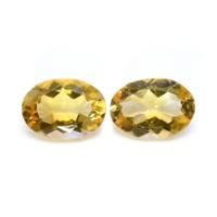 9.71 Ct.Tw.Total Carat Weight Citrine Pair from Brazil Video