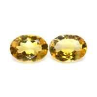9.47 Ct.Tw.Total Carat Weight Citrine Pair from Brazil Video