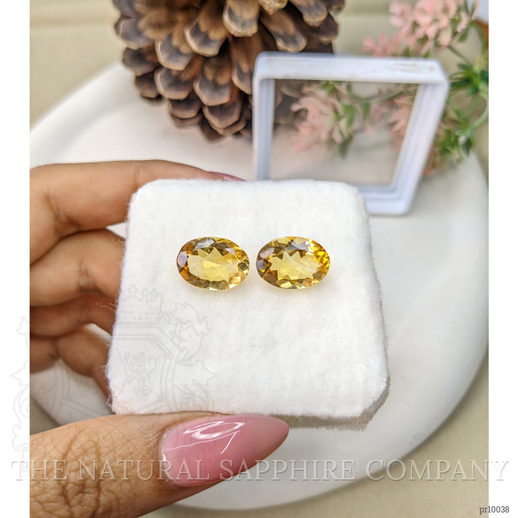 9.47 Ct.Tw. Citrine Pair from Brazil