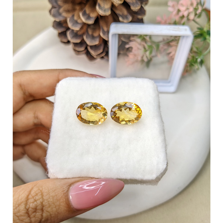 9.47 Ct.Tw. Citrine Pair from Brazil
