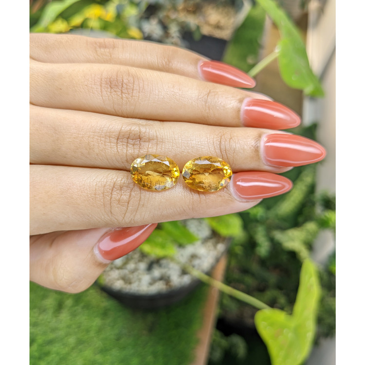 9.47 Ct.Tw. Citrine Pair from Brazil