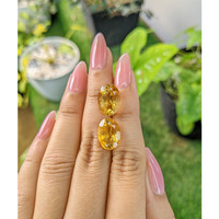 11.19 Ct.Tw.Total Carat Weight Citrine Pair from Brazil Life Style