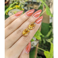 11.19 Ct.Tw.Total Carat Weight Citrine Pair from Brazil Life Style