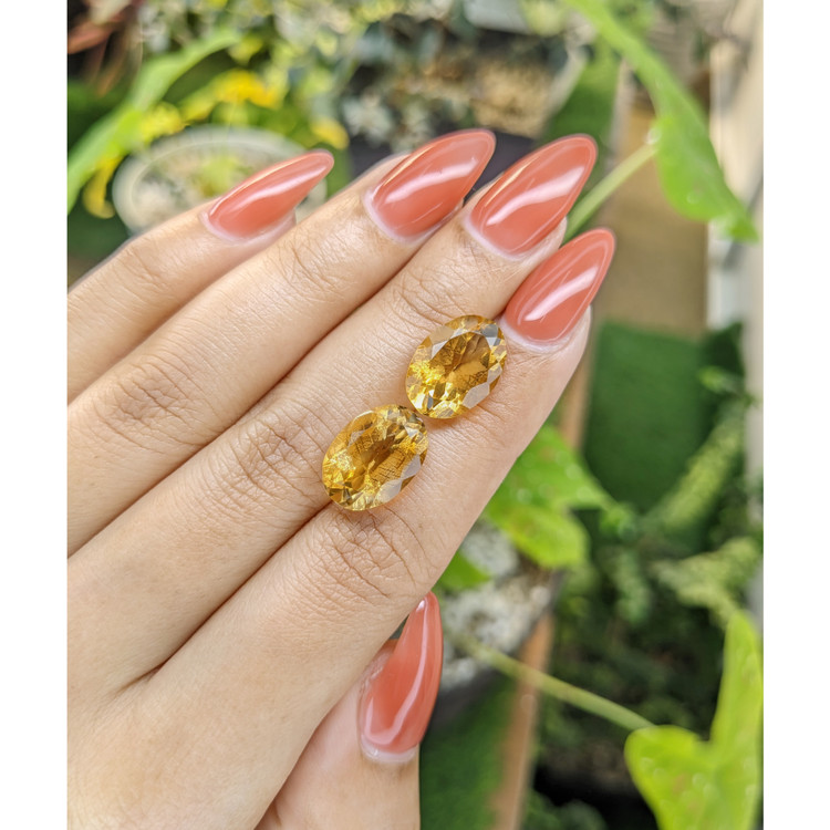 11.19 Ct.Tw. Citrine Pair from Brazil