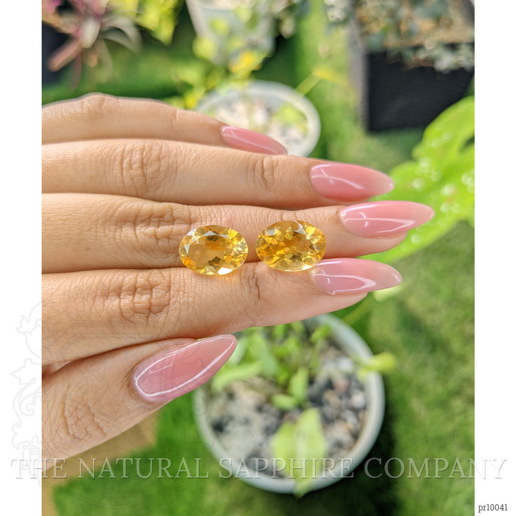 9.72 Ct.Tw. Citrine Pair from Brazil