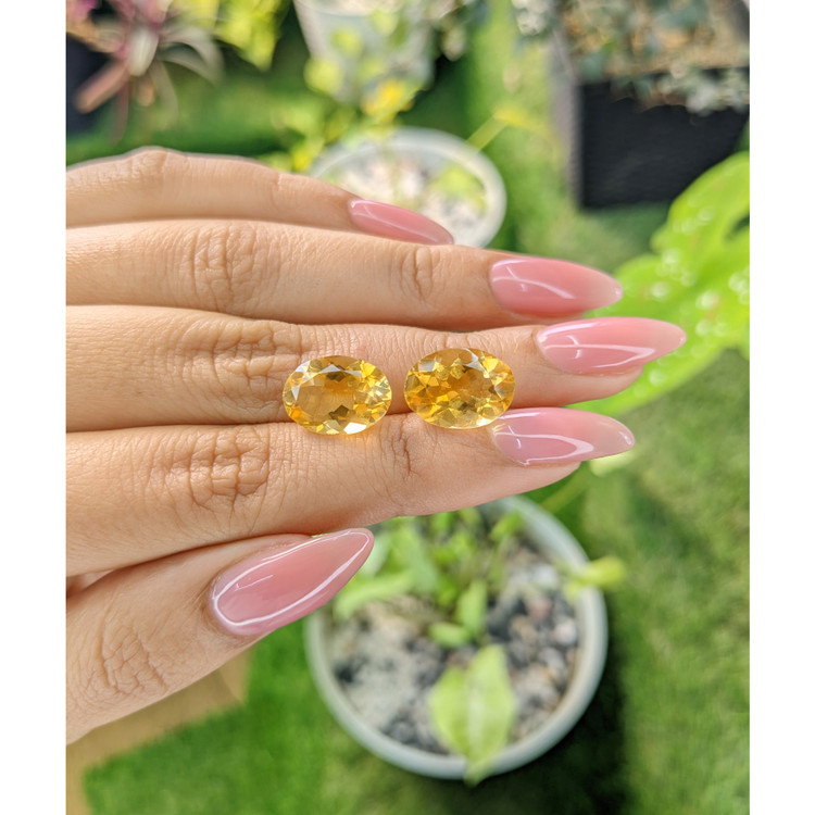 9.72 Ct.Tw. Citrine Pair from Brazil