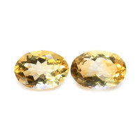 10.32 Ct.Tw.Total Carat Weight Citrine Pair from Brazil Video